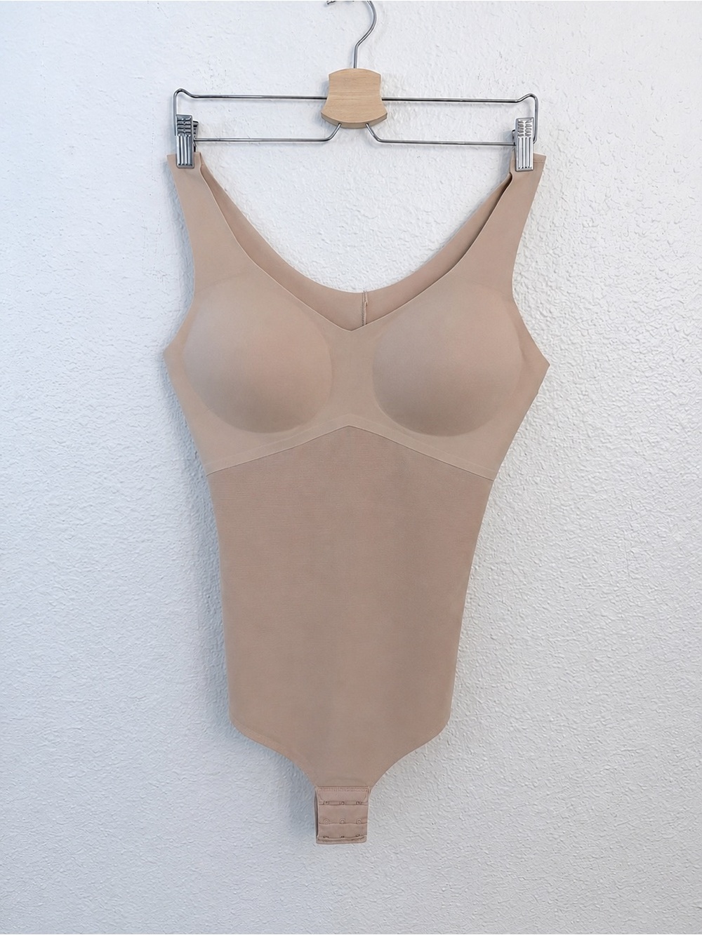 Honeylove LiftWear Cami Bodysuit Sand Nude Size L Shapewear Built-In Bra